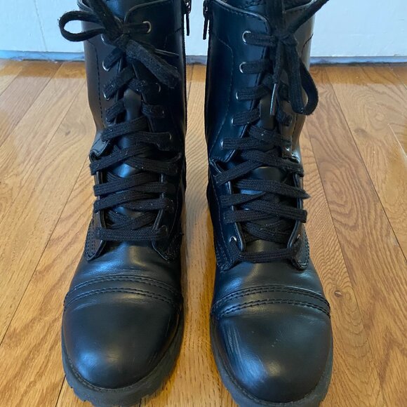 AZ Joyce Size 9 Black Mid-Calf Boots - Picture 1 of 6
